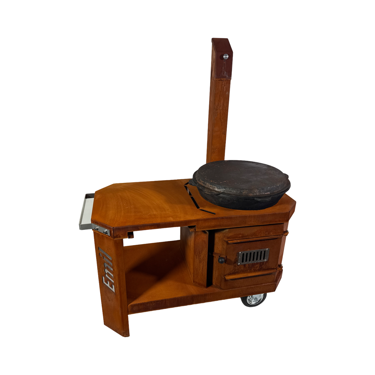 Kochstelle "Emil" XL - Utschak / Grillwagen aus wetterfestem Cortenstahl